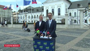 Tlačová beseda strany SaS o ministrovi Šaškovi a o Koalícii ochotných