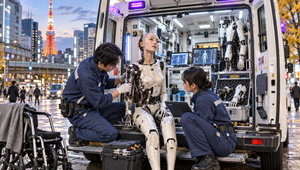 Robotická sanitka v Japonsku: Servis pre humanoidov priamo v teréne
