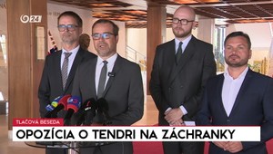 Tlačová beseda: Opozícia o tendri na záchranky