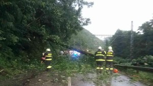 Rýchlik smerujúci do Bratislavy narazil do padnutého stromu. Trať je uzavretá