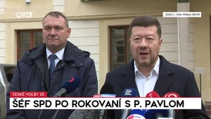 Tlačová beseda šéfa SPD po stretnutí s českým prezidentom