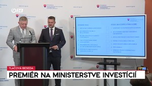 Tlačová beseda: Premiér na ministerstve investícií