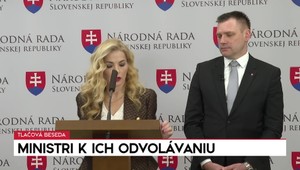 Tlačová beseda ministrov Tarabu a Šimkovičovej k ich odvolávaniu