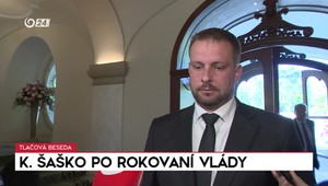 Tlačová beseda ministra Šaška po rokovaní vlády