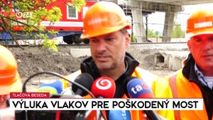 Tlačová beseda: Výluka vlakov pre poškodený most