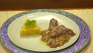 Bravčová panenka na hubovéj omáčke s tarhoňou