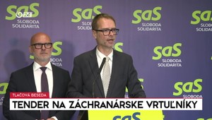 Tlačová beseda strany SaS: Tender na záchranárske vrtuľníky