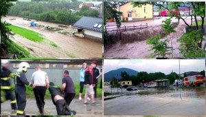 Povodne prekvapili ďalšie obce. Do rieky padol muž