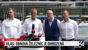 Tlačová beseda strany Hlas-SD o ohrozenej obnove železníc