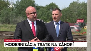 Tlačová beseda ministrov Tarabu a Ráža: Modernizácia trate na Záhorí
