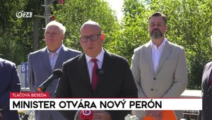 Tlačová beseda ministra dopravy k otvoreniu nového perónu