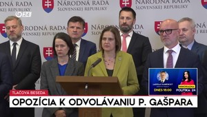 Tlačová beseda opozície k odvolávaniu Pavla Gašpara