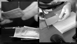 Chytili zlodejov. Na obyčajný postrihaný papier