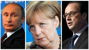 Merkel a Hollande telefonovali s Putinom, voľby na Donbase neuznajú