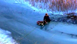 Dramatická záchrana psa a aj jeho majiteľa