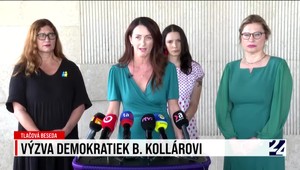 Tlačová beseda členiek strany Demokrati a ich výzva Borisovi Kollárovi