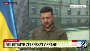 Tlačová beseda prezidenta Ukrajiny v Česku