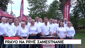 Tlačová beseda strany Hlas-SD o projekte Právo na prvé zamestnanie