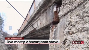 Katastrofálny stav mostu pri Strečne, opadávajú z neho kusy betónu