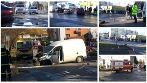 Hromadná havária v centre Trebišova, Audi nebezpečne predbiehalo