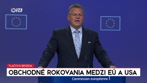 Tlačová beseda eurokomisára Maroša Šefčoviča o stave obchodných rokovaní