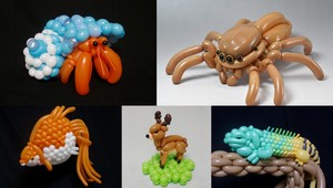 Úžasné napodobeniny zvierat z balónov