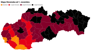 COVID AUTOMAT: K minulotýždňovým okresom v čiernej farbe pribudlo ďalších 14 okresov