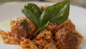 Hlavné jedlo: Guličky na červenom koberci