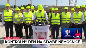 Tlačová beseda ku kontrolnému dňu na stavbe nemocnice
