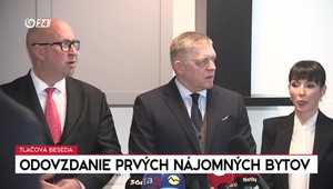 Tlačová beseda: Odovdzanie prvých nájomných bytov