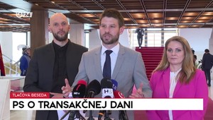 Tlačová beseda strany PS o transakčnej dani