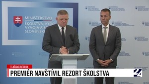 Tlačová beseda o premiérovej návšteve rezortu školstva