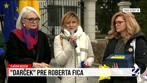 Tlačová beseda o darčeku pre Roberta Fica
