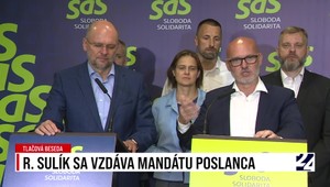 Tlačová beseda strany SaS: R. Sulík sa vzdáva mandátu poslanca