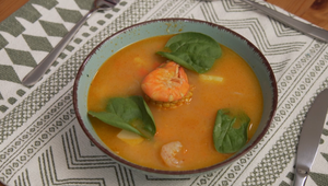 Polievka: Chupe de camarones