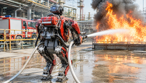 V Číne testovali humanoidné roboty pri reálnom hasení požiarov