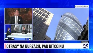 Štúdio 24 o otrasoch na burzách a páde bitcoinu