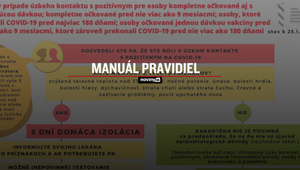 Manuál pravidiel po kontakte s pozitívnou osobou: AG samotesty platné ako PCR