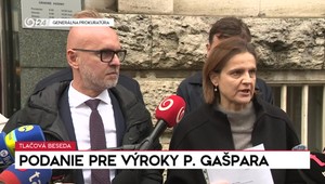 Tlačová beseda SaS k podaniu trestného oznámenia pre výroky P. Gašpara