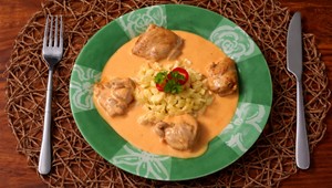 Kurací perkelt s haluškami