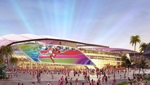Palmy na streche a bar uprostred. Štadión Miami bude veľkolepý