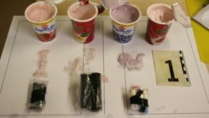 Jogurt? Nie, tu skrývali drogy...