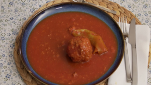 Hlavné jedlo: Zelené v červenom