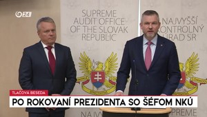 Tlačová beseda po rokovaní prezidenta so šéfom NKÚ