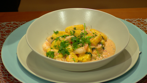 Gnocchi v smotanovo-paradajkovej omáčke s krevetami