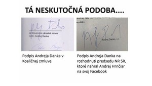 Opozícia podáva pre Dankov podpis trestné oznámenie