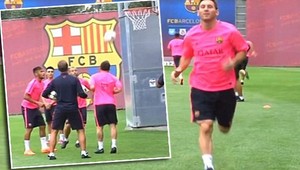 Barcelonské hviezdy Neymar s Messim sa odviazali na tréningu