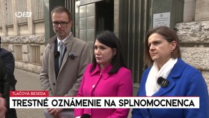 Tlačová beseda SaS: Trestné oznámenie na splnomocnenca