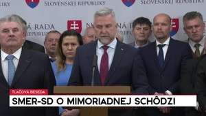 Tlačová beseda strany Smer-SD o mimoriadnej schôdzi