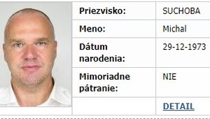 ZISTENIA TV JOJ: Michal Suchoba už je medzi hľadanými osobami na stránke ministerstva vnútra